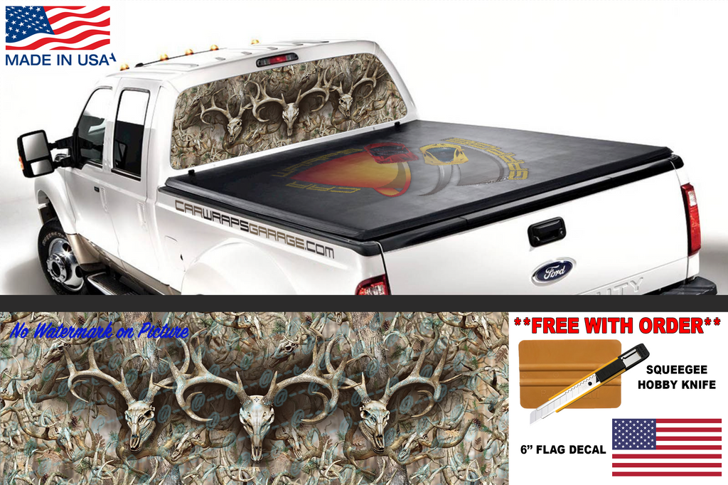 Deer Camouflage Hunting Rear Perf  Window Graphic Decal Truck