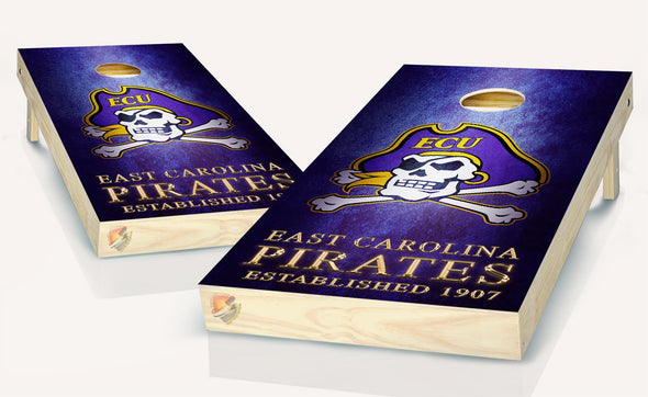 ECU Pirates Cornhole Board Vinyl Wrap Laminated Sticker Set Decal