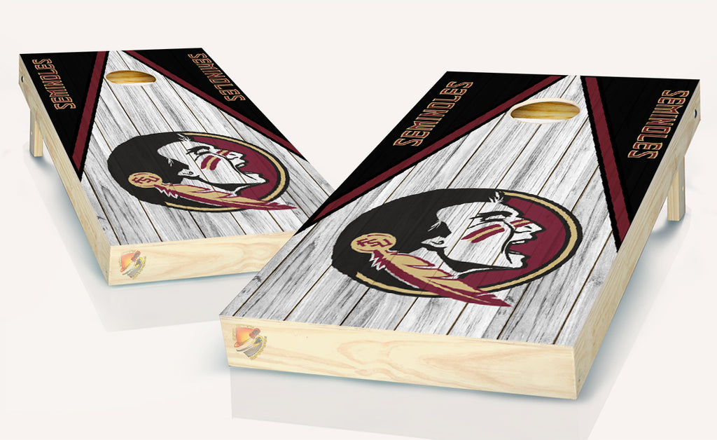 Fsu Wood Inlay FSU Florida State Light Wood Cornhole Board Vinyl Wrap Laminated Stick ...