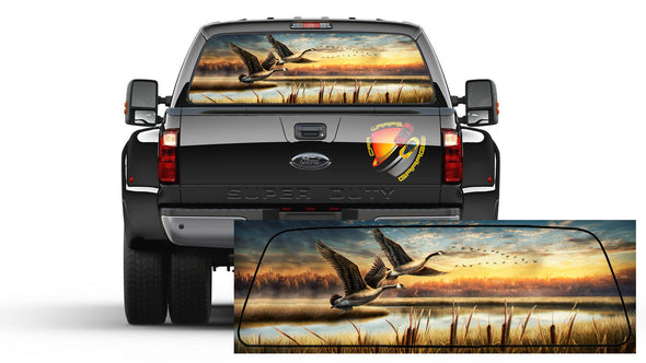 Flying Geese Rear Window Perf Graphic Decal Sticker Truck All Cars