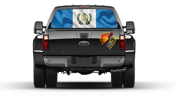 Guatemala Flag Rear Window Graphic Decal Sticker