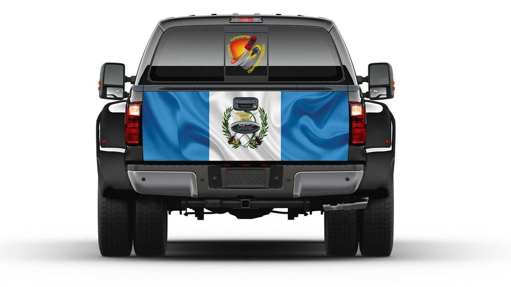 Guatemala Flag Tailgate Wrap Vinyl Graphic Decal Sticker