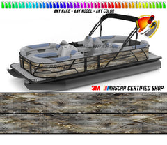 Gold Camo Graphic Vinyl Boat Wrap Decal Fishing Pontoon Sportsman Console Bowriders Deck Boat Watercraft  All boats Decal