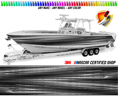 Gray and Light Gray Streaks Graphic Vinyl Boat Wrap Decal Fishing Pontoon Sportsman Console Bowriders Deck Boat Watercraft  All boats Decal