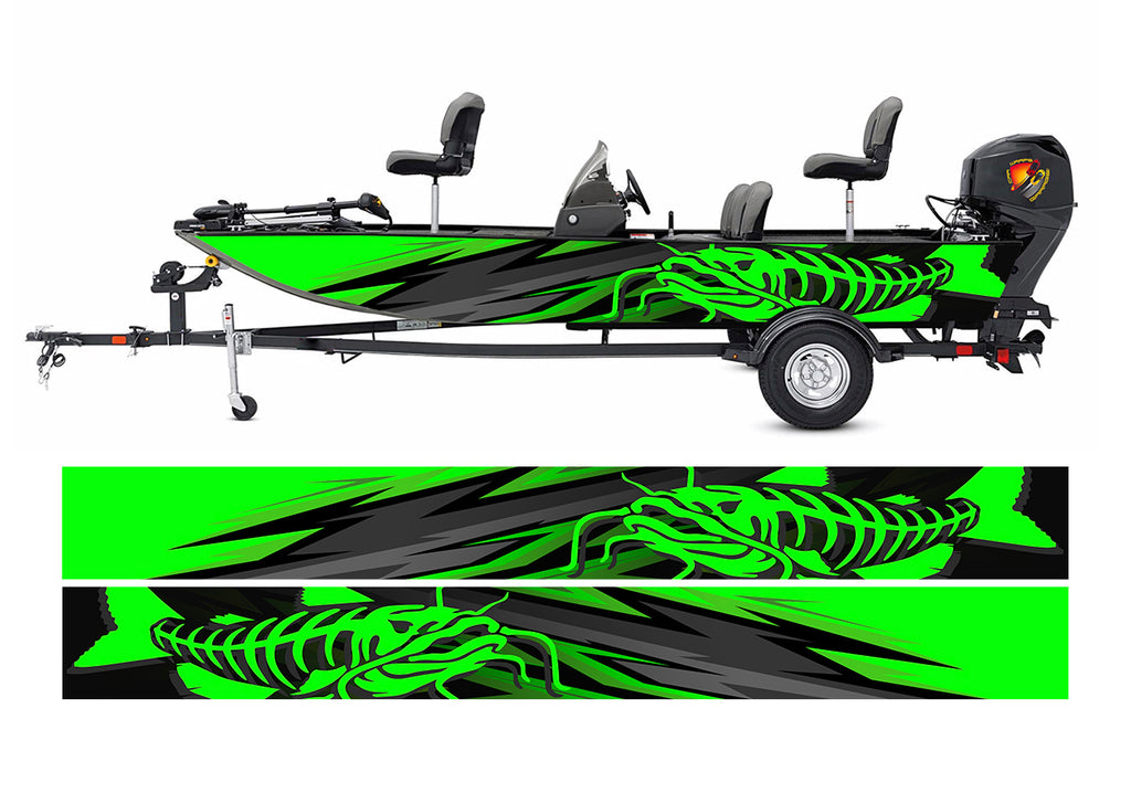 Green Lime Catfish Graphic Vinyl Boat Wrap Bass Fishing Pontoon Sports – We  Print Vinyl Wraps