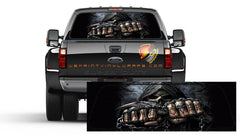 Grim Reaper Game Over  Horror Rear Window Perforated Graphic Decal Truck Cars Campers