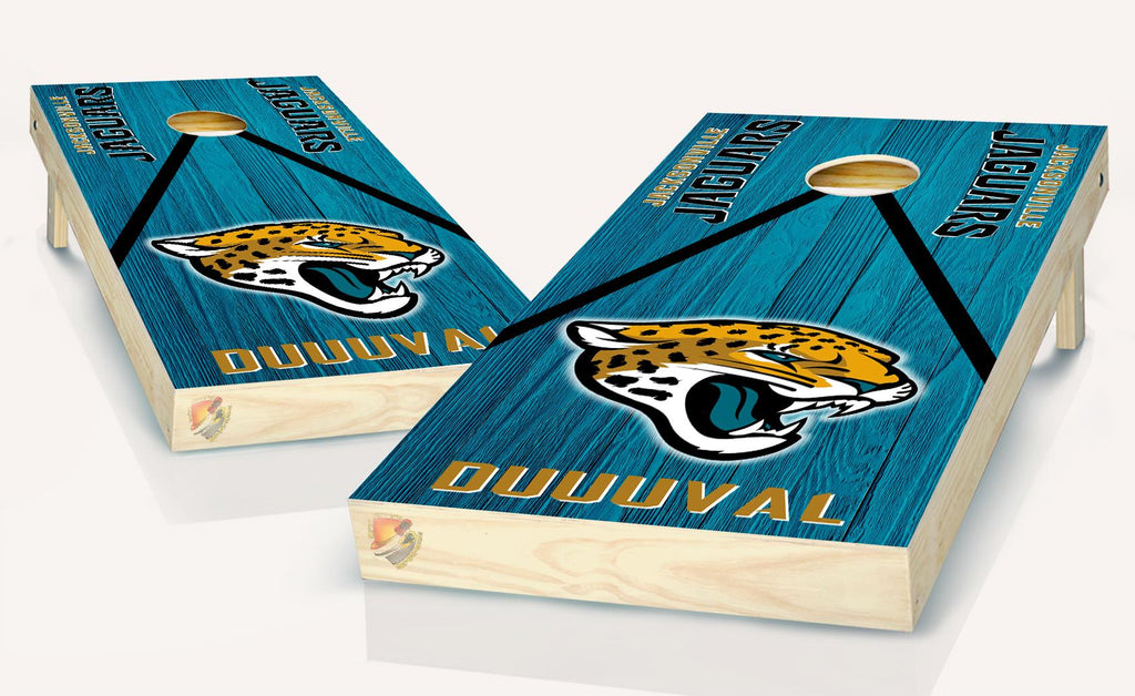 Jacksonville Jaguars Cornhole Board Vinyl Wrap Laminated Sticker Set Decal