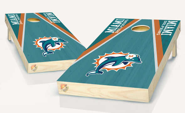 Dolphins Miami MD Sport Cornhole Board Vinyl Wrap Laminated Sticker Set