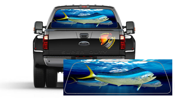 Mahi Mahi Fish Window  Graphic Decal Sticker Truck