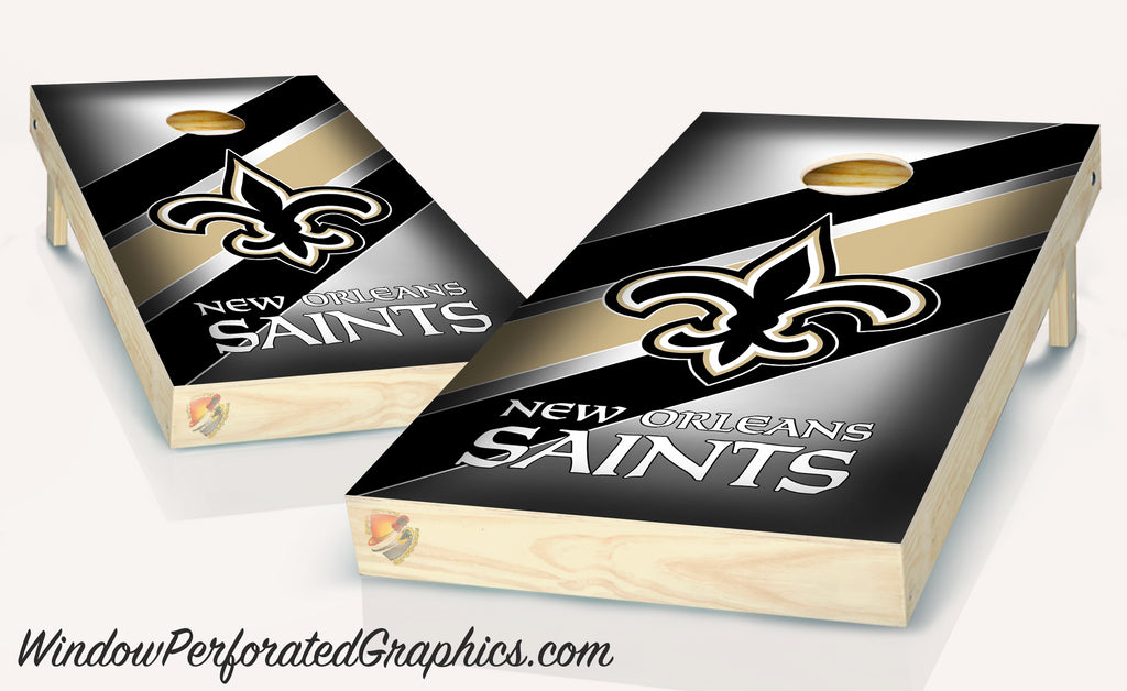 New Orleans Saints Cornhole Board Vinyl Wrap Skins  Laminated Sticker Set Decal