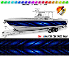 Navy Blue Scales Graphic Vinyl Boat Wrap Decal Fishing Pontoon Sportsman Console Bowriders Deck Boat Watercraft  All boats Decal