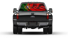 Portugal Flag Rear Window Graphic Decal Truck