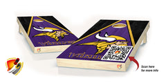 Vikings Minnesota Purple and Black  Cornhole Board Vinyl Wrap Laminated Sticker Set Decal