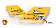 Vikings Minnesota Yellow Board Cornhole Board Vinyl Wrap Laminated Sticker Set Decal
