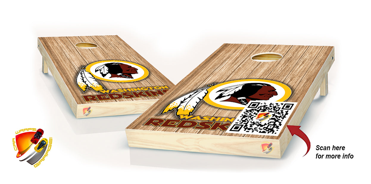 thumbnail image 2 of Washington Redskins Diamond Plate Cornhole Board Decal Wrap – Miller Graphics Vinyl 2 of 4