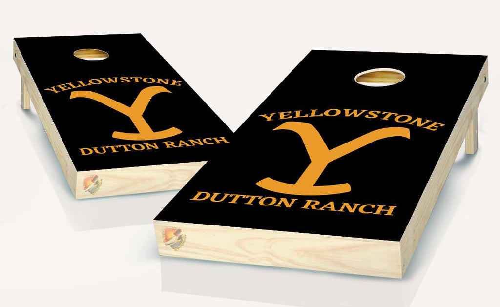Yellowstone Dutton Ranch  Cornhole Board Vinyl Wrap Laminated Sticker Set