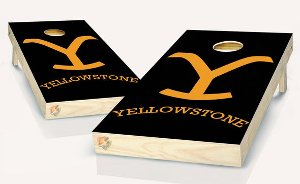 Yellowstone Cornhole Board Vinyl Wrap Laminated Sticker Set