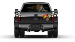 Cheetah Leopard Rear Window Graphic Decal Tint Perf Sticker Truck