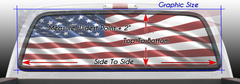 American & Checkered  Racing Flag Rear Window Graphic Tint Sticker for Truck perforated vinyl