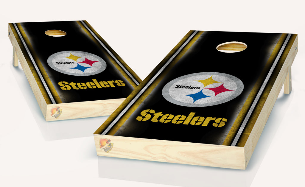 Pittsburgh Steelers Cornhole  Board Vinyl Wrap Laminated Sticker Set Decal