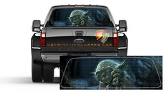 Yoda Rear Window Perforated  Vinyl Graphic Decal For all Cars/Trucks